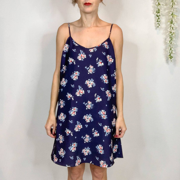 LIKELY Kinney slip dress Scattered Garden Floral 90s y2k spaghetti straps navy - Picture 10 of 12